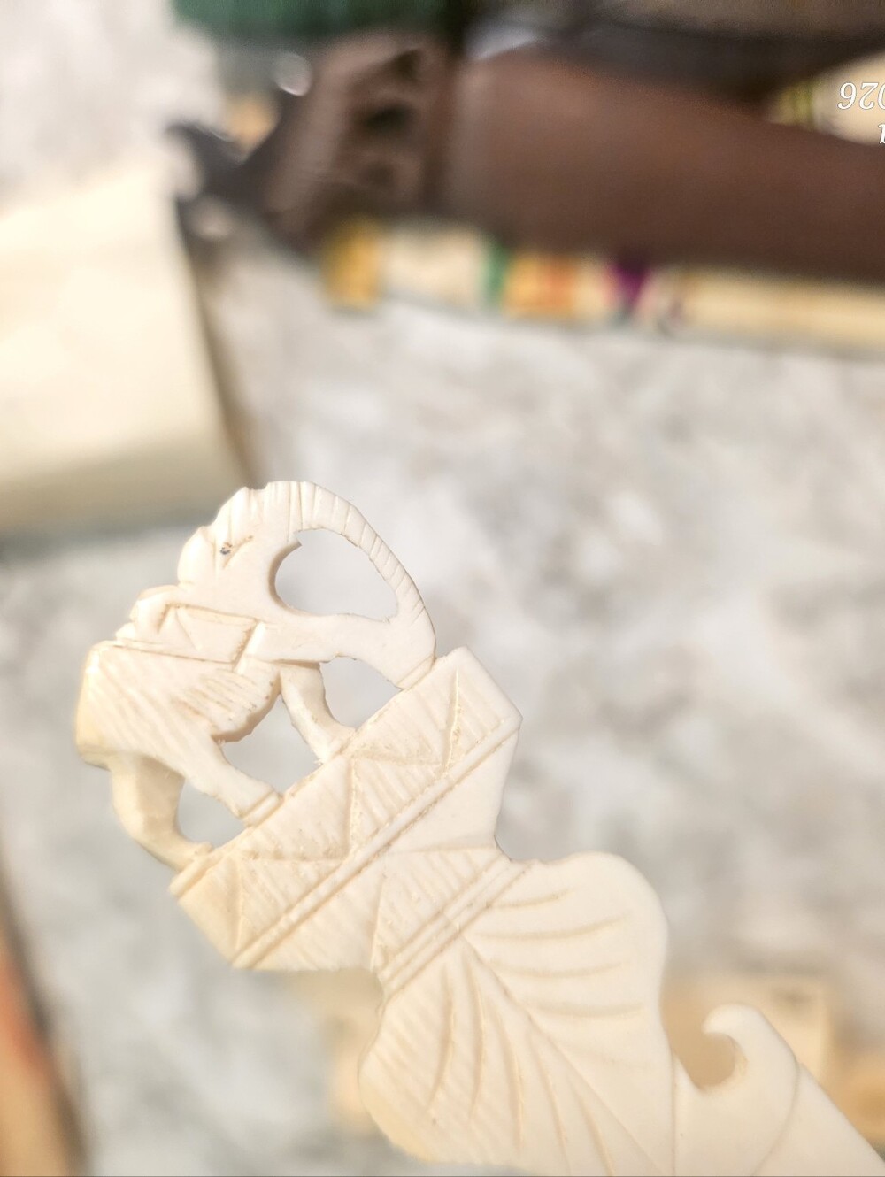 Carved White Elephant Letter Opener Custome Made Expensice Material